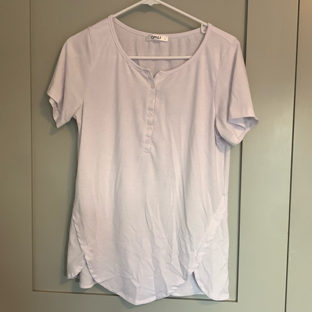 ONSJ Button Down White T Shirt Size Small EUC